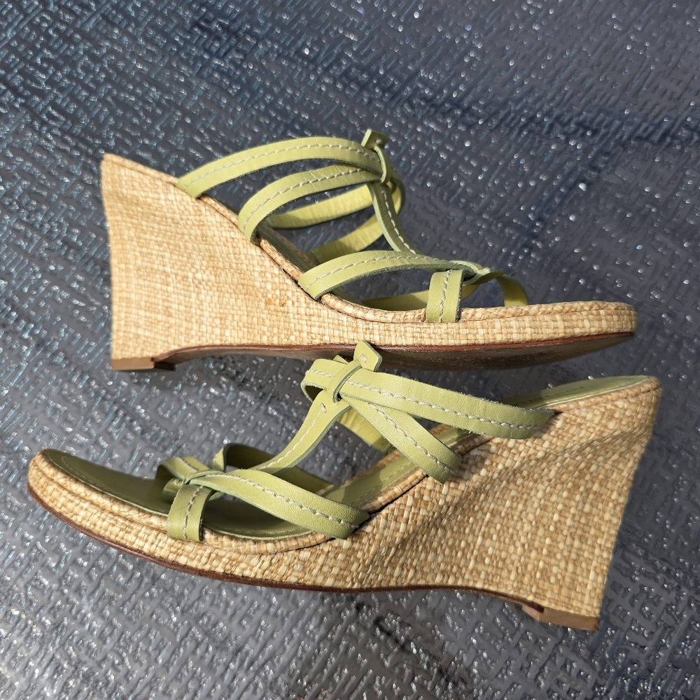 Ann Taylor Green Sandals, VGUC, Size 7.5
